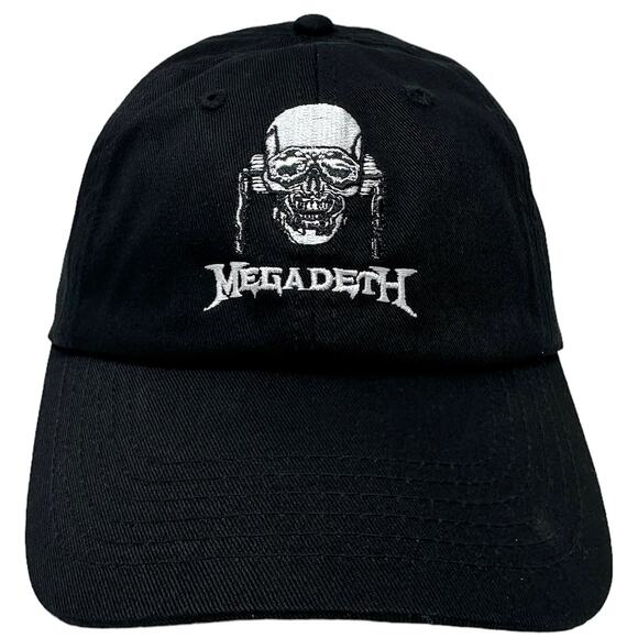 Primitive Skate Men's X Megadeth Vic Strapback Hat Cap in Black - Picture 2 of 5